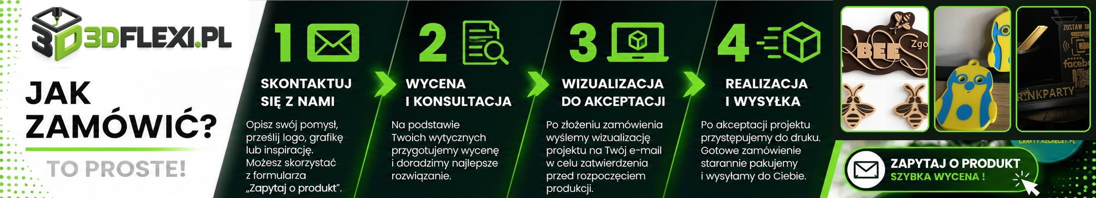 Jak zamówić personalizowane gadżety 3D – breloki, magnesy, stojaki NFC i realizacje 3DFLEXI.PL